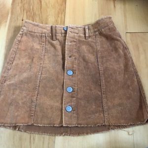 Yellowish brown courduroy skirt size 2